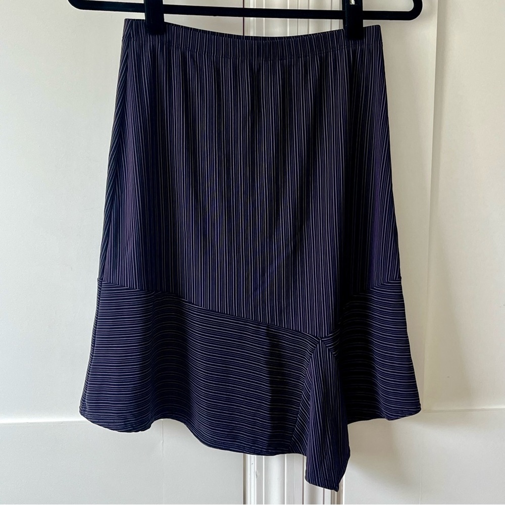 Mandee Y2K Vintage Striped Asymmetrical Skirt Purple Sz M